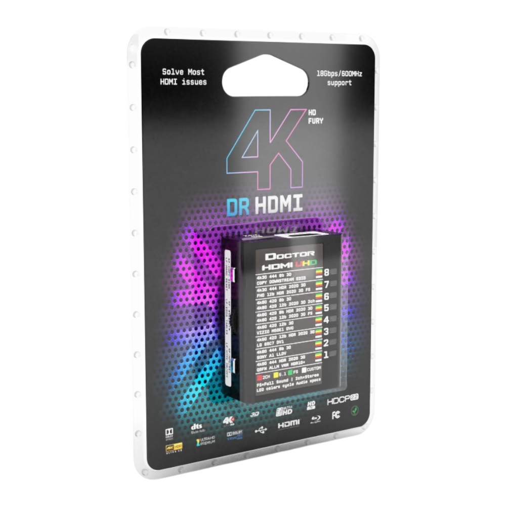 Confezione del Dr HDMI 4K, fronte