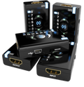 Cinque Dr HDMI da angolazioni diverse con ingresso e uscita HDMI, porta Mini-USB e interruttore HEAC/ARC