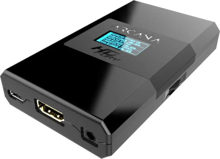 Connessioni HDfury Arcana: ingresso HDMI, uscita HDMI e uscita eARC verso la soundbar