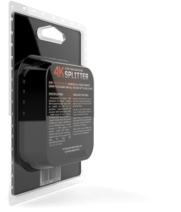 HDfury Splitter 4K UHD - Splitter HDMI 1 ingresso, 2 uscite