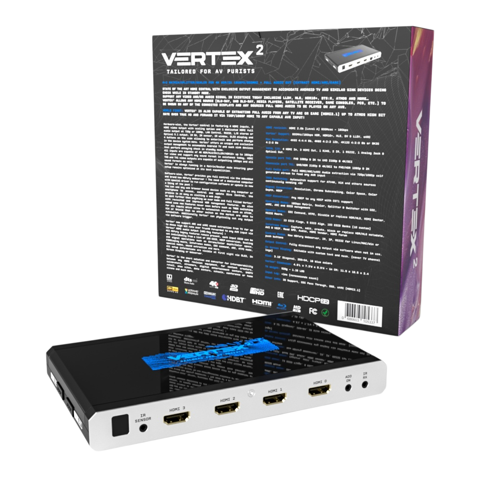 HDfury Vertex 2 — matrice HDMI 4x2, scaler ed estrattore eARC